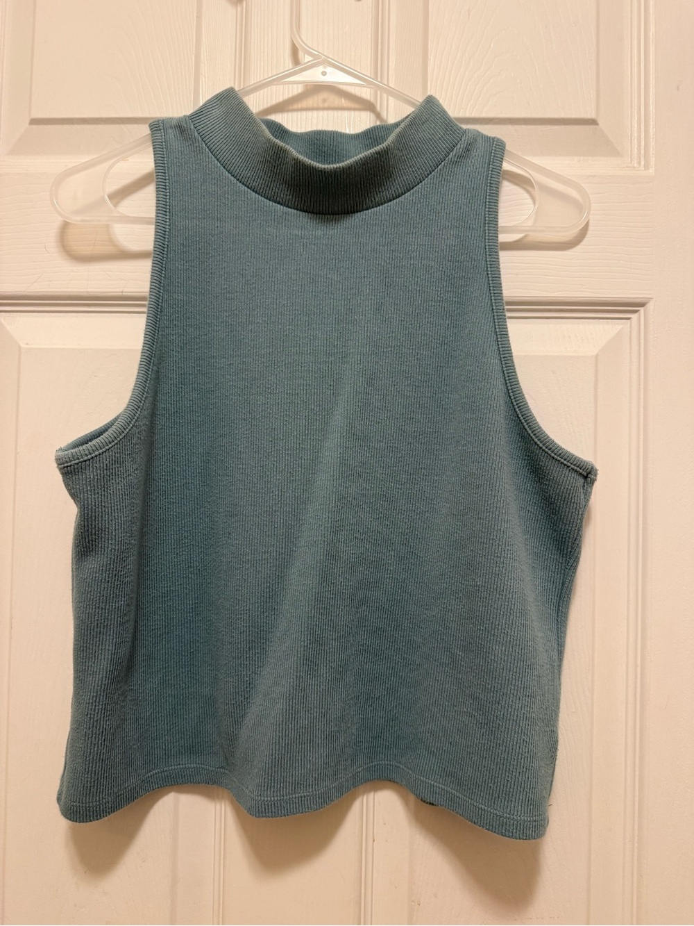 a new day Teal Mock Neck Ribbed Tank